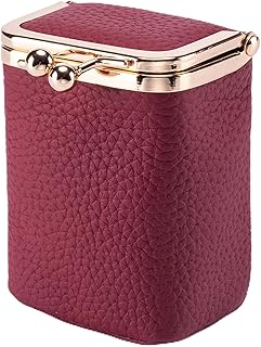 Estuche de cuero genuino para lápiz labial co...