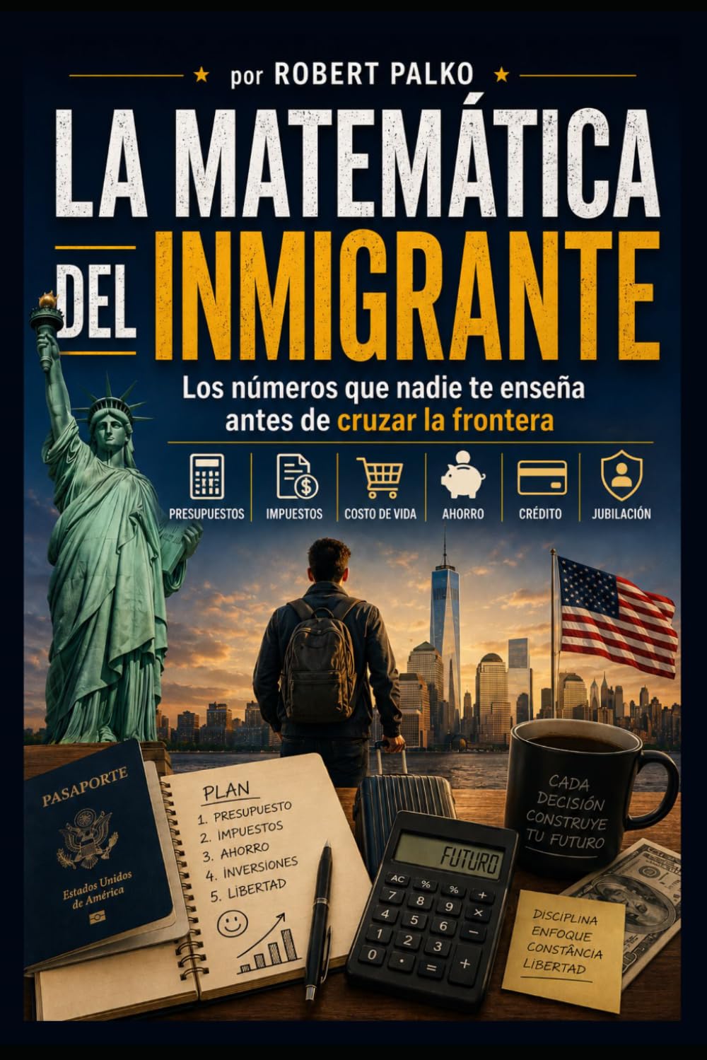 LA MATEMÁTICA DEL INMIGRANTE: Los números que nadie te enseña antes de cruzar la frontera Presupuestos · Impuestos · Costo de vida · Ahorros · Crédito · Jubilación