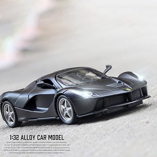Miniatura 7 de Aleación coleccionable Ferrari Race LaFerrari Pull Back Vehículos Diecast Cars Modelo con luces y sonido