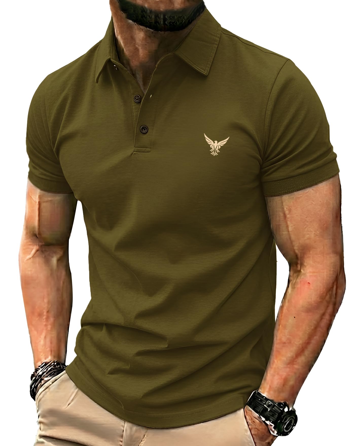 Polo T-Shirt for Men || Half Sleeves Neck Polos Men Tshirt-image-48