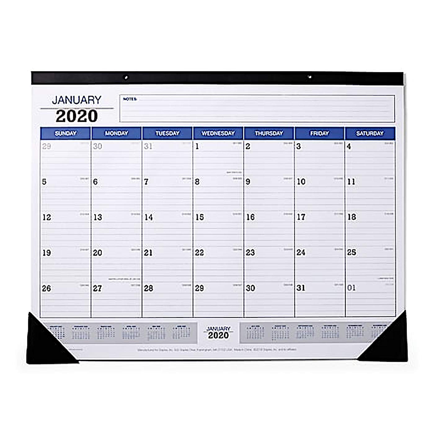 2020 Monthly Desk Pad Calendar, 22x17 Monthly 2 in 1 Wall Desk Calendar