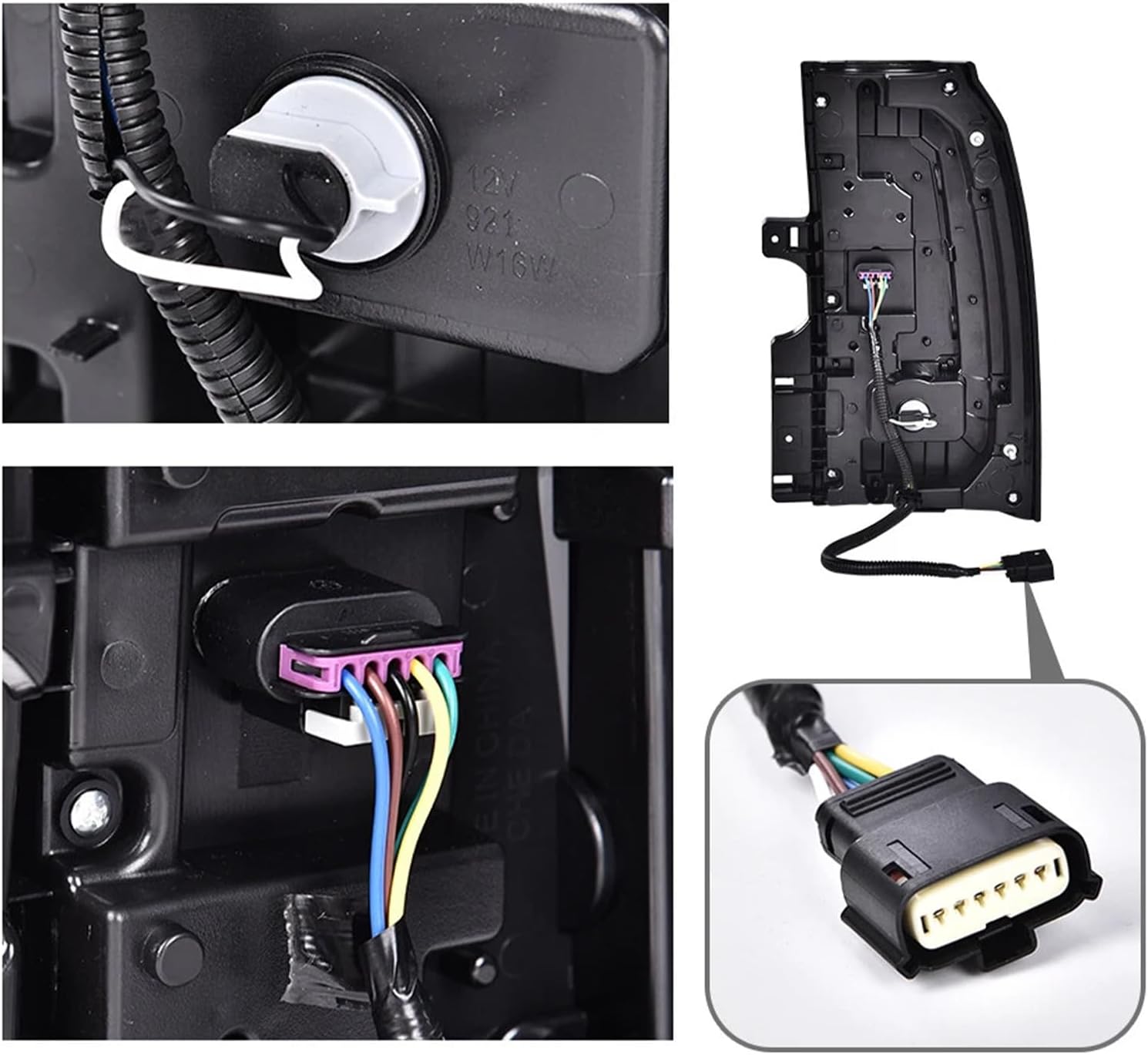 LED Tail Lights Assembly, For GMC Yukon Yukon XL Denali SLT 2015 2016 2017 2018 2019 2020 Taillights Rear Brake Lamps, Driver And Right Passenger Side With Bulbs Both Lights, Red Clear Lens