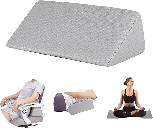 Almohada de cuña pequeña, almohada de cuña pequeña para dormir, cuña de espuma para yoga, laptop, posicionamiento de espuma viscoelástica, almohada