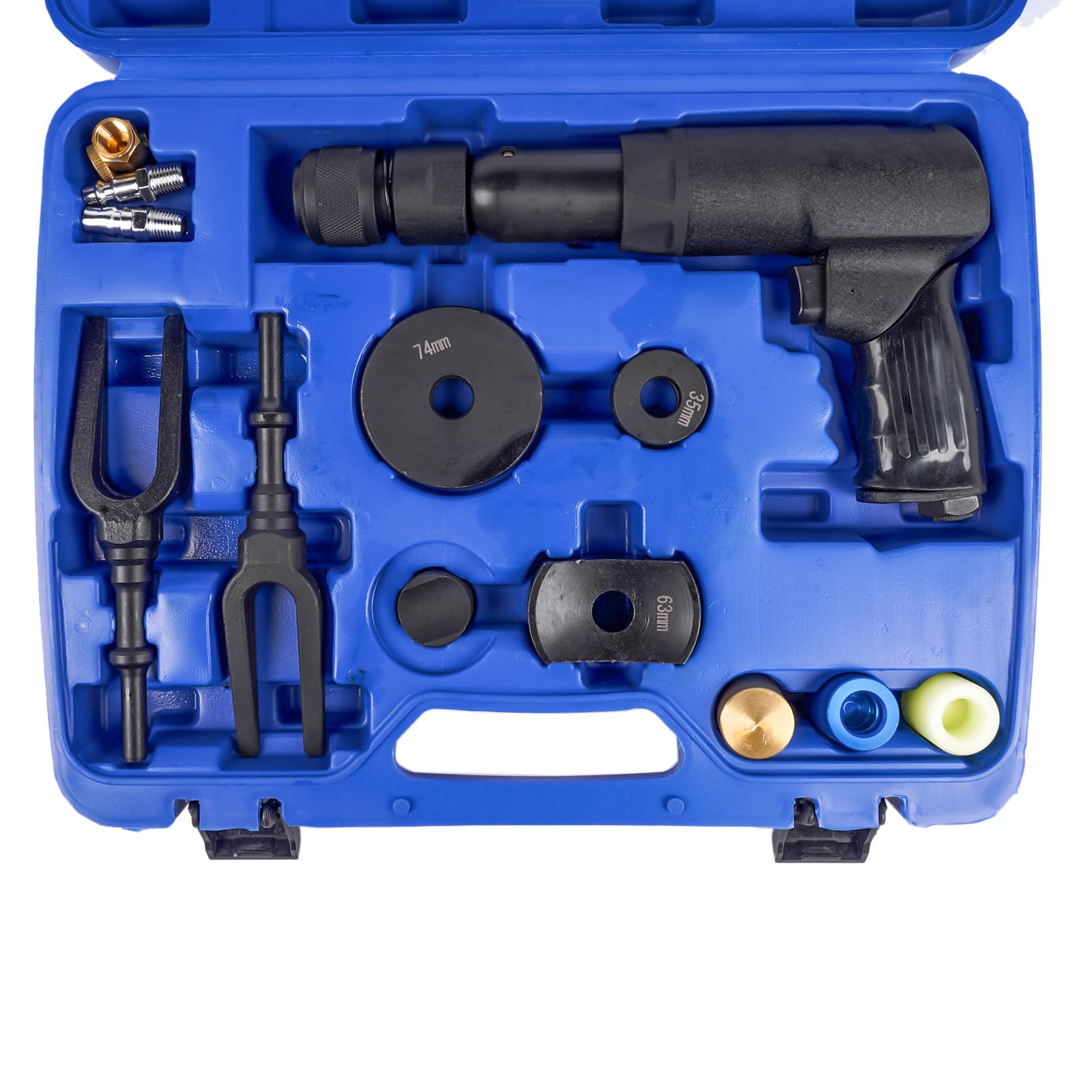 Martillo neumático astillador con kit de 19 accesorios - Martillo neumático versátil y resistente, kit de astillado incluido Hopzty