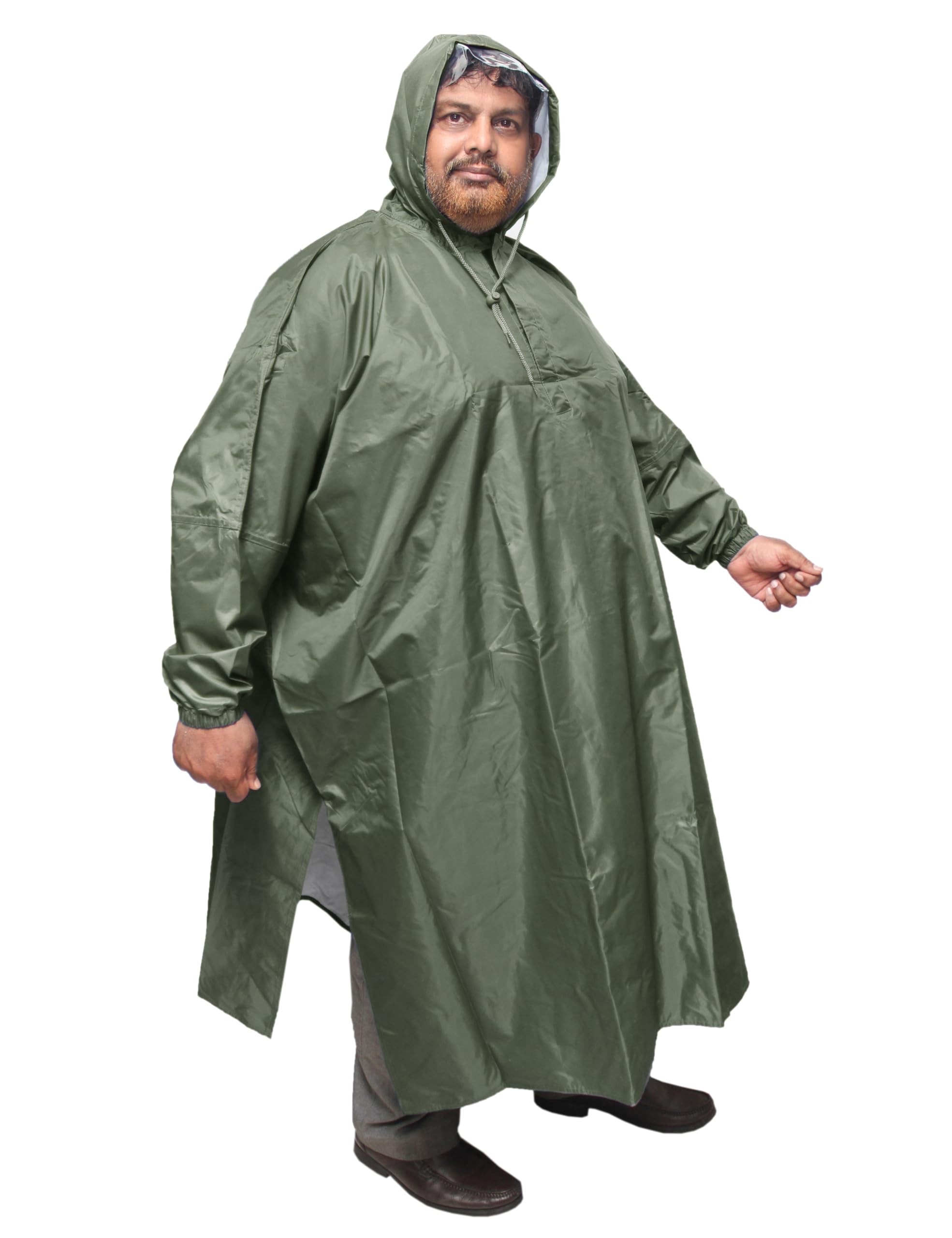 Unisex Poncho for rainy season, light weight reusable, packable and sturdy Raincoat Poncho