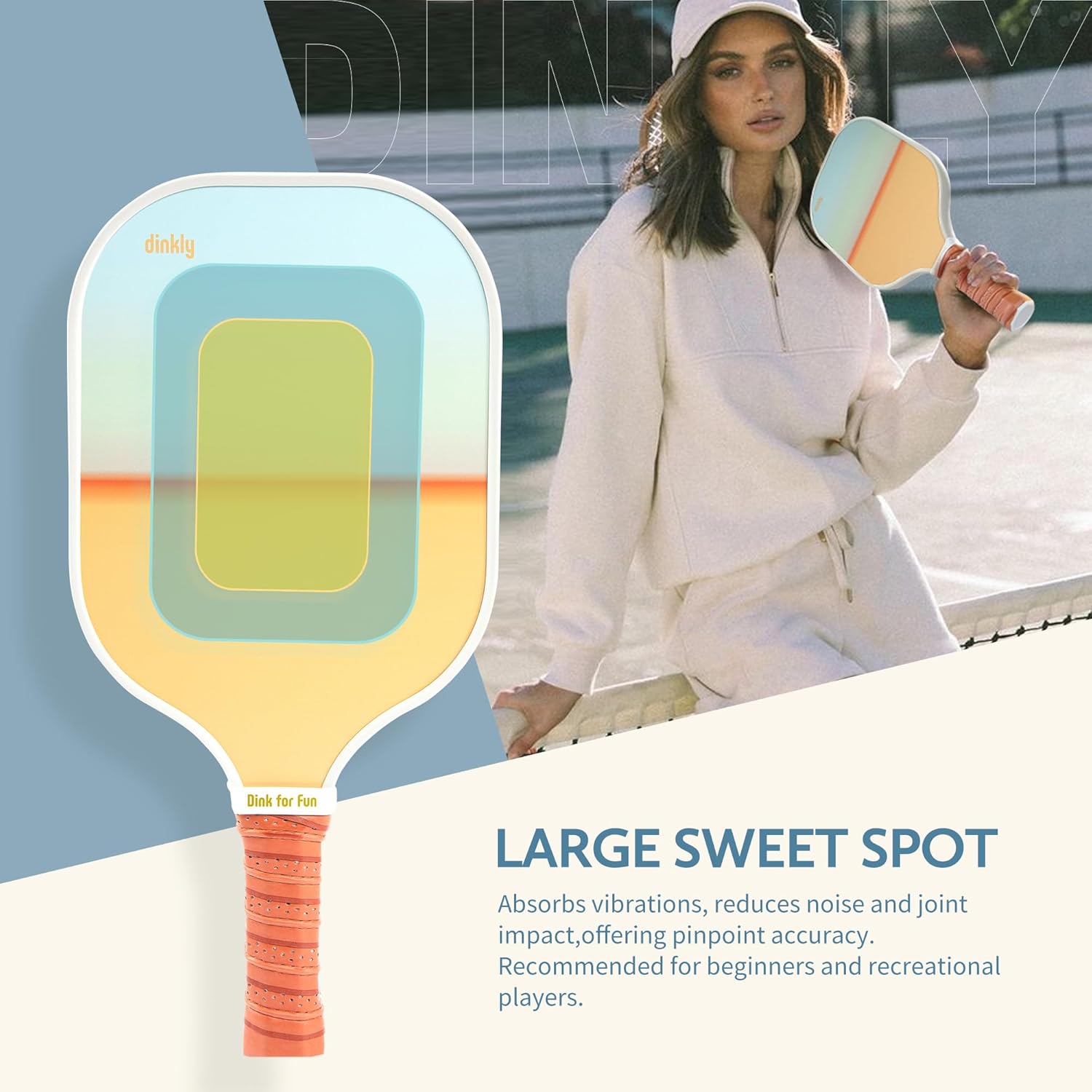 Pickleball Paddles Set of 2/4- USAPA Approved Graphite/Fiberglass Pickleball Racket, 2 Pickleball Rackets, 4 Balls and 1 Portable Carry Bag, Aesthetic Pickle Ball Set for Men Women Beginners - Image 3