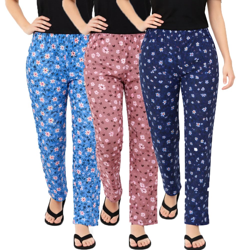 brand flex Womens Printed Lounge Pant For Women 3Pack (Prints May Vary)-picture-29