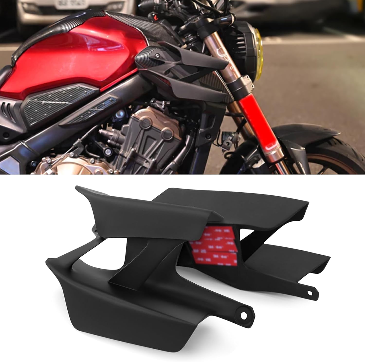 For CB650R cb650r 2023 2022 2021-2018 Accessories Fixed Wing Accessories Motorcycle Wing Side Spoiler Fairing Wing Side Downforce Exposed Spoiler