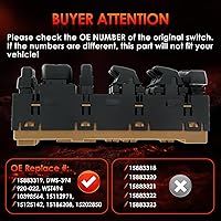 Vista 4 de Interruptor maestro de ventana eléctrica con bloqueo de puerta delantero lado del conductor con interruptor de espejo y módulo Reemplazo