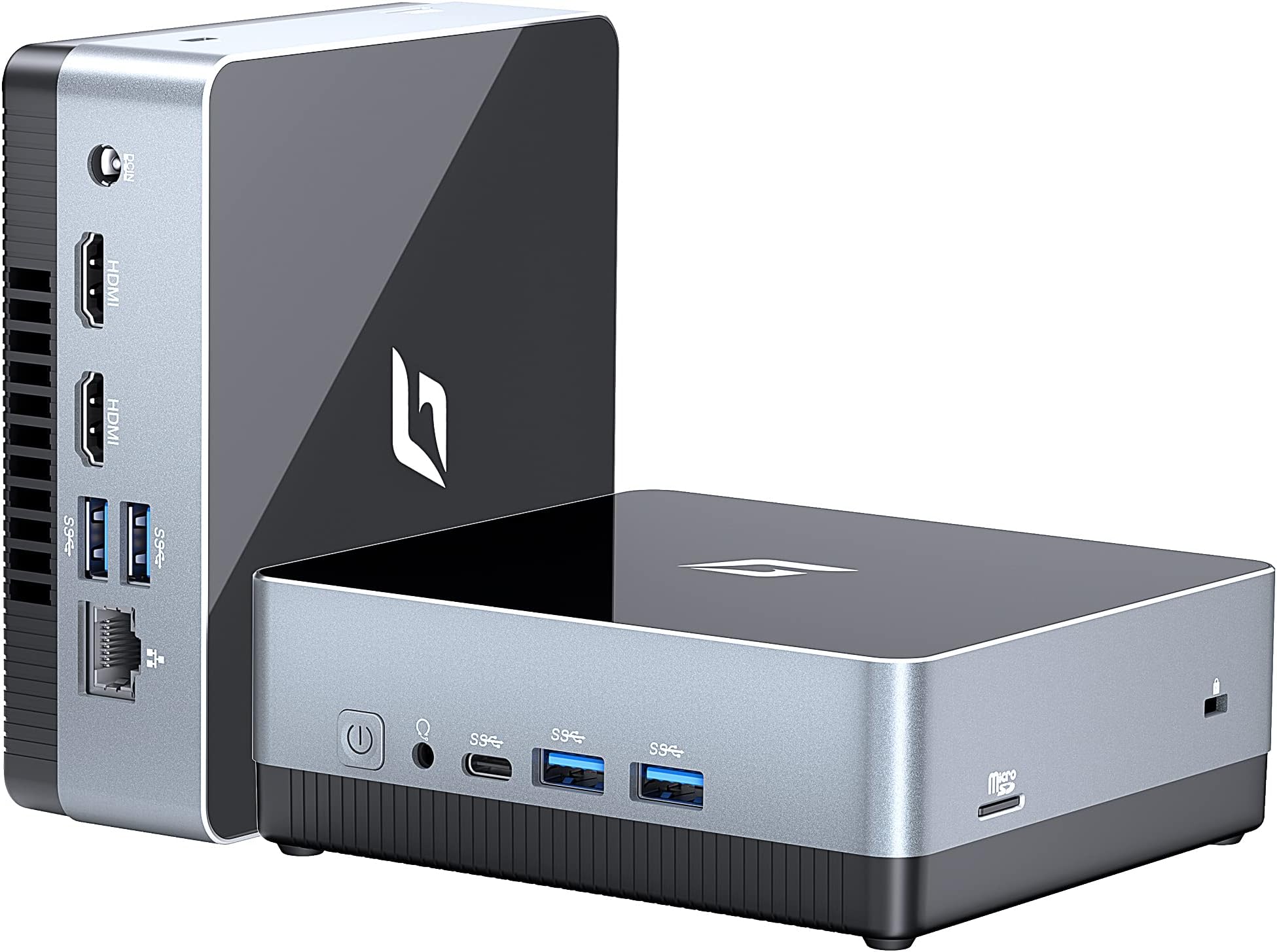 Small Desktop Computer Intel N5095A Quad-Core(Beat N5105) Up to 2.9Ghz, Micro PC 4GB RAM 128GB PCIe SSD, Tiny PC Supports 4K Dual Display, WiFi, BT, RJ45, USB, VESA for Home Office School