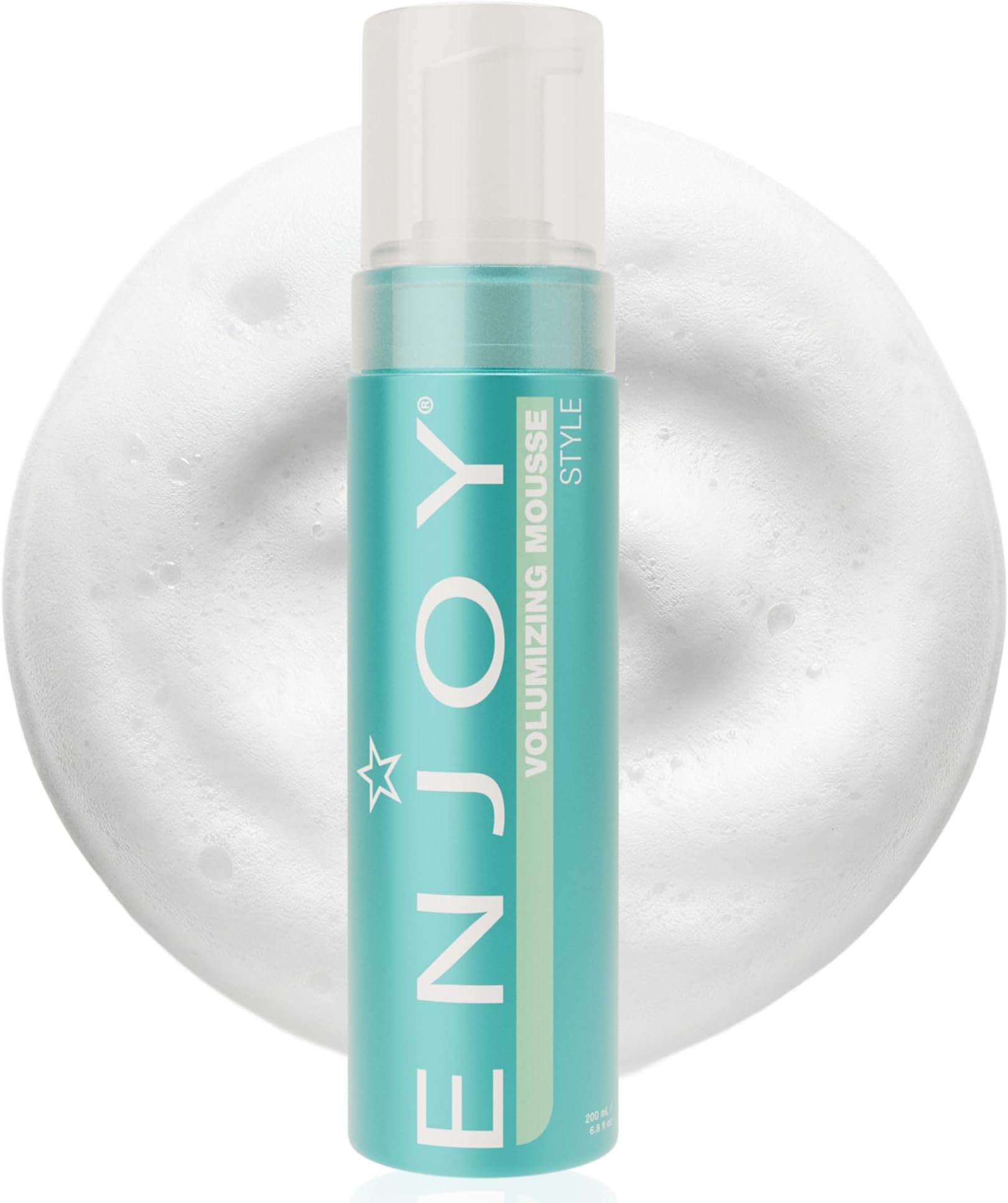 Enjoy Volumizing Mousse, Medium-to-Firm Hold for Root Lift and Curl Definition, Lightweight Styling Foam for Volume, Texture, and Smoothness, 6.8 Oz
