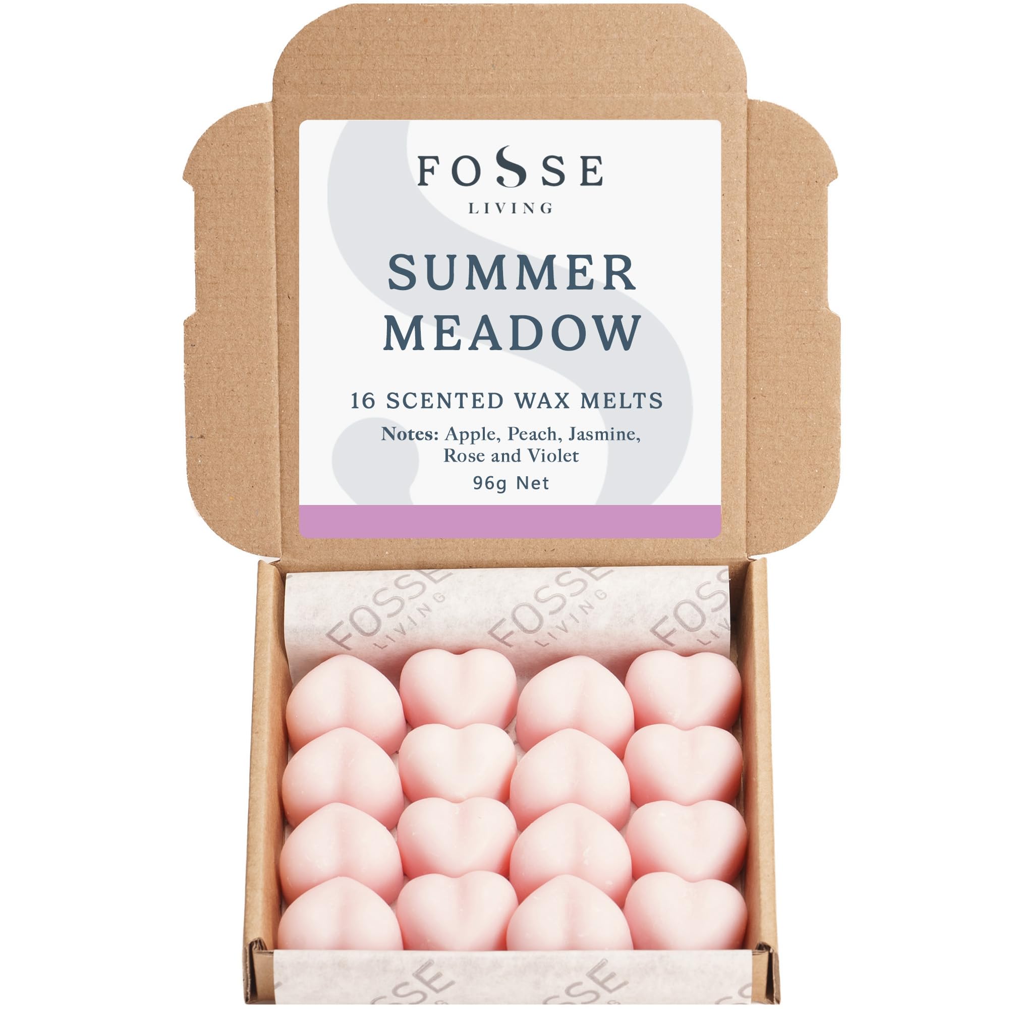 Fosse Living Summer Meadow Soy Wax Melts 16 Pack | Fresh, Floral & Summery | Natural, Vegan & Plastic Free | Up to 96 Hrs Scent | Pet Safe | Handmade in UK — image 1