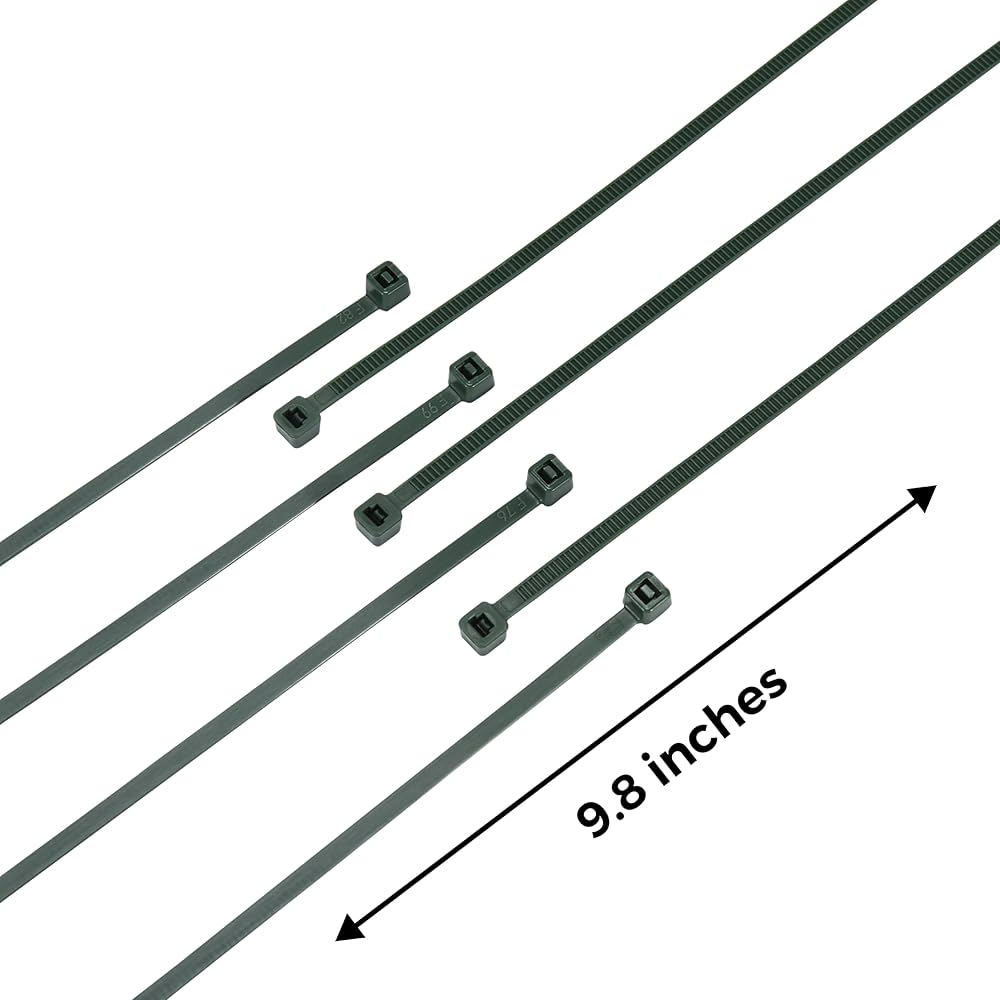 Amazon.com: Bolt Dropper 10-Inch Green Cable Zip Ties, 100