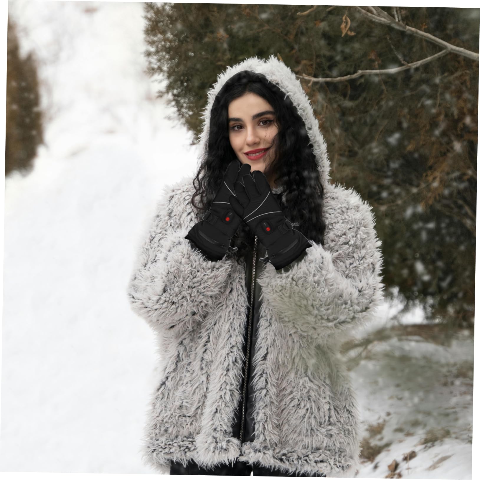iplusmile Guanti Termici Invernali Funzione Touch Screen Scaldamani Elettrici Ricaricabili per Sport all Aperto e Protezione dal Freddo Design Antivento e Traspirante