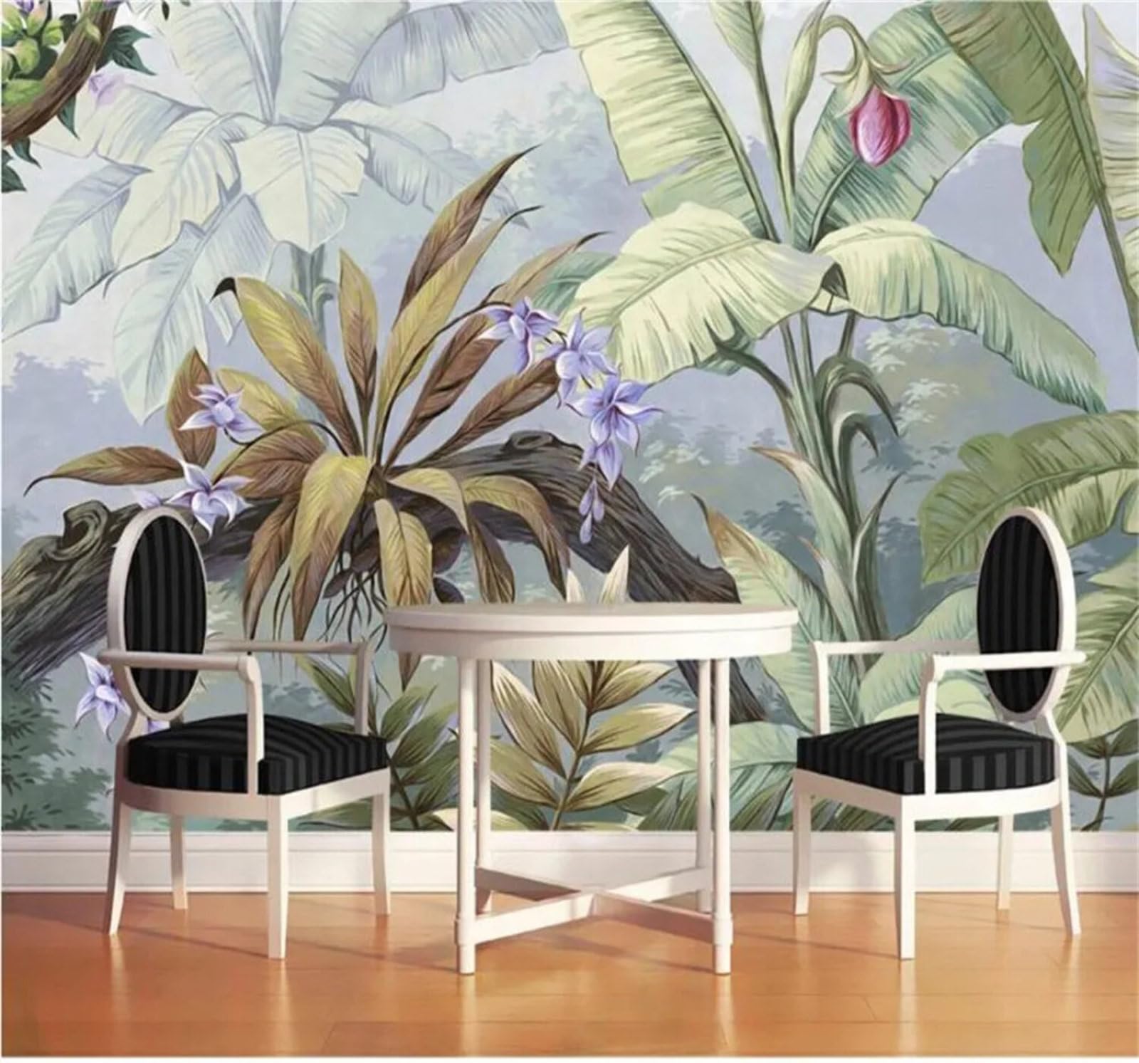 Tzxztt Pastoral Retro Nostalgic Plants Flowers Modern 3D Wallpaper Premium Textured Silk Neutral Tones Material Ideal for Living Room Bedroom-430cm×300cm