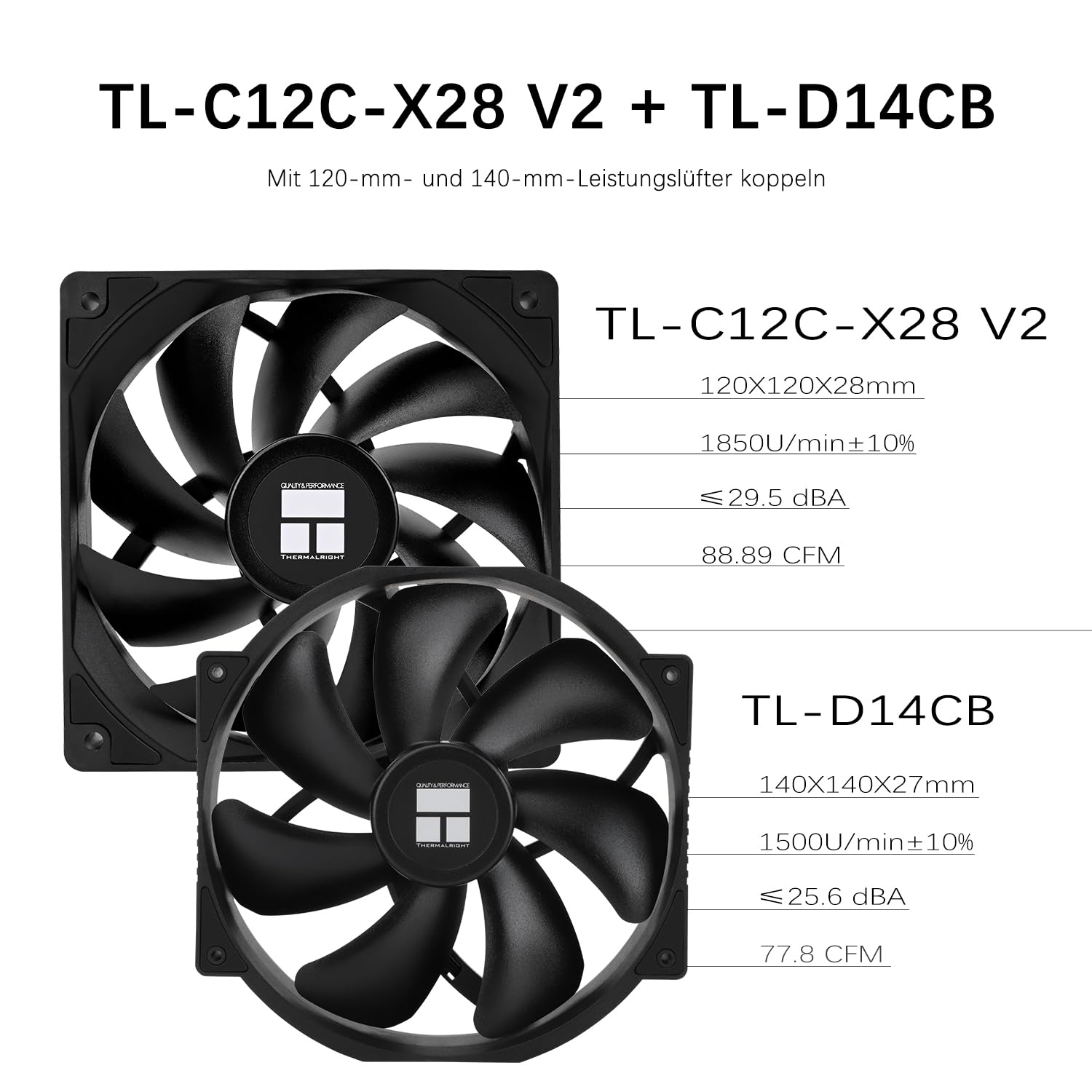 TR-Thermalright Peerless Assassin 140 SE CPU, Dual Tower e ventola con heatpipes da 6 x 6 mm, ventola PWM da 120 mm con 1850 RPM, per AM5/AM4, Intel LGA1851/1700/1150/1151/1200