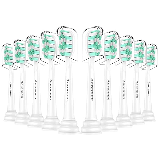 Aoremon Replacement Brush Heads for Philips Sonicare Electric Toothbrush 2 Series C1 C2 W2 A3, 10 Pack