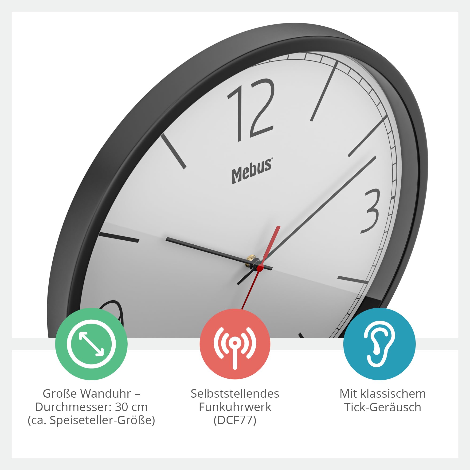 Orologio Da Parete Radiocontrollato Con Termometro Ed Igrometro Mebus Da Lidl In Offerta Prezzo Caratteristiche E Recensioni.x27413