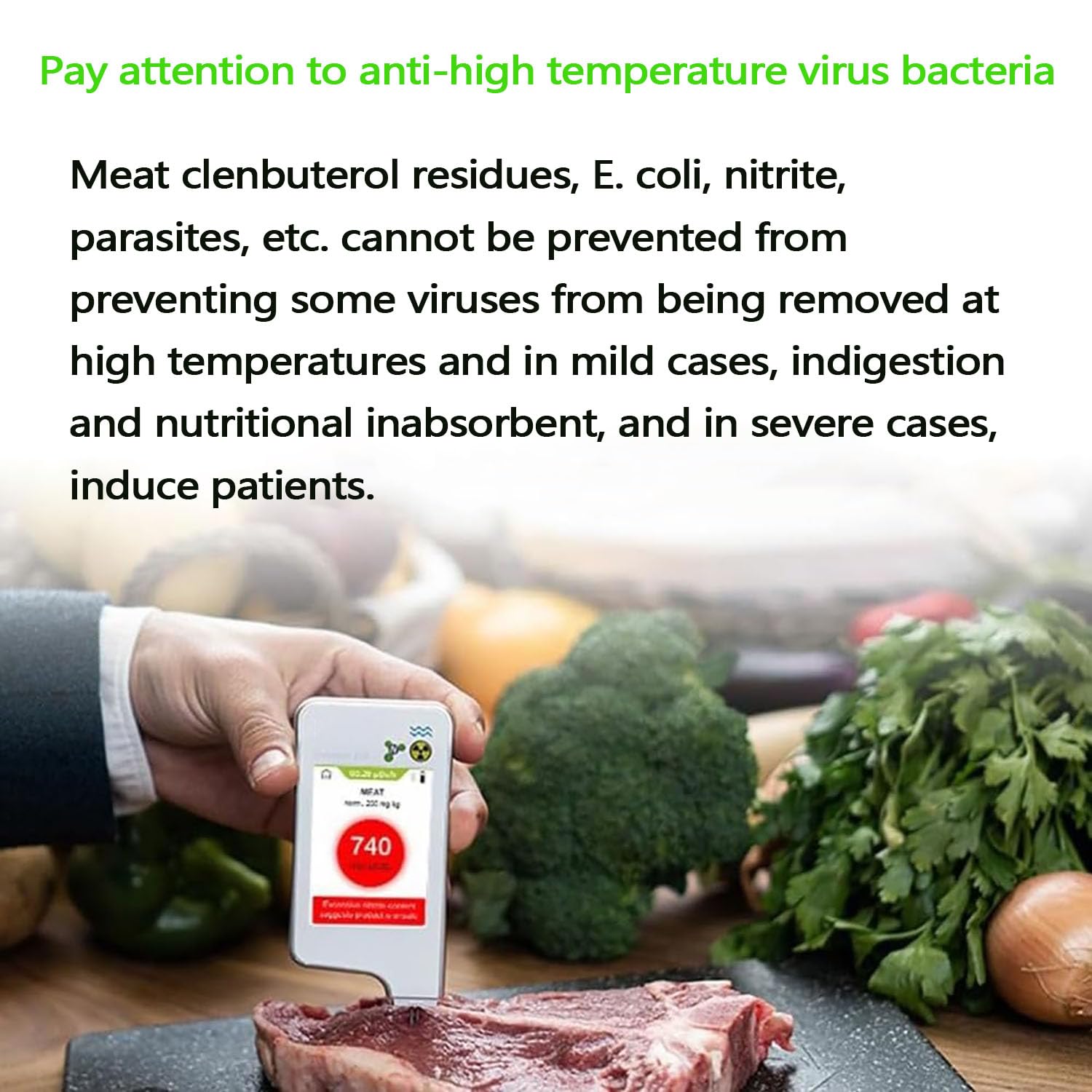 COYEUX Testeur de nitrates TDS pour l'eau, Plage de Mesure des nitrates : 0-9999 MG/kg, Lecture instantanée, numérique, pour Fruits, légumes, Viande, Poisson et Eau.