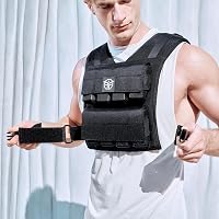 Eric Flag Állítható Súlymellény 0-40 lb (18 kg) - Kivehető Vas Súlyokkal Futáshoz, Erőnléti Edzéshez - Kompakt, Strapabíró Oxford Anyag - Fé 3