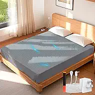 Grounding Sheet King, 95% Cotton & 5% Silver Fiber, Skin-Friendly Grounded Sheets with Grounding Cord, Bed Grounding Kit for Natural & Deep Sleep, Grey