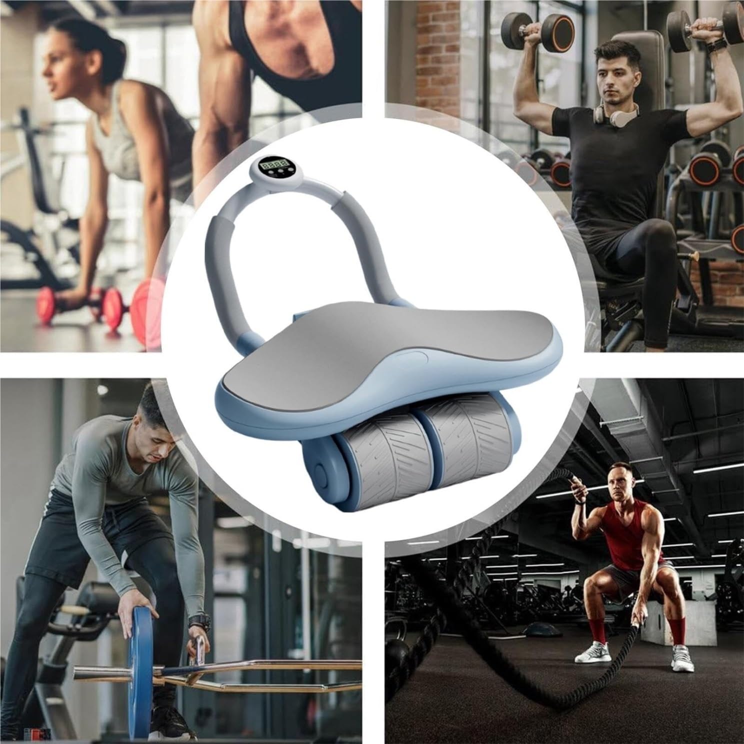 sprzęt fitness, Rebound Low Noise Abdominal Wheel Core Workout Tool z timerem, cichy przyrząd treningowy dla początkujących