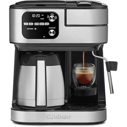 Cuisinart Coffeemaker, Coffee Center Barista Bar 4-In-1 Coffee Machine, Single-Serve Coffee, Espresso & Nespresso Capsule Compatible, 12-Cup Thermal Carafe, Black, SS-4N1T