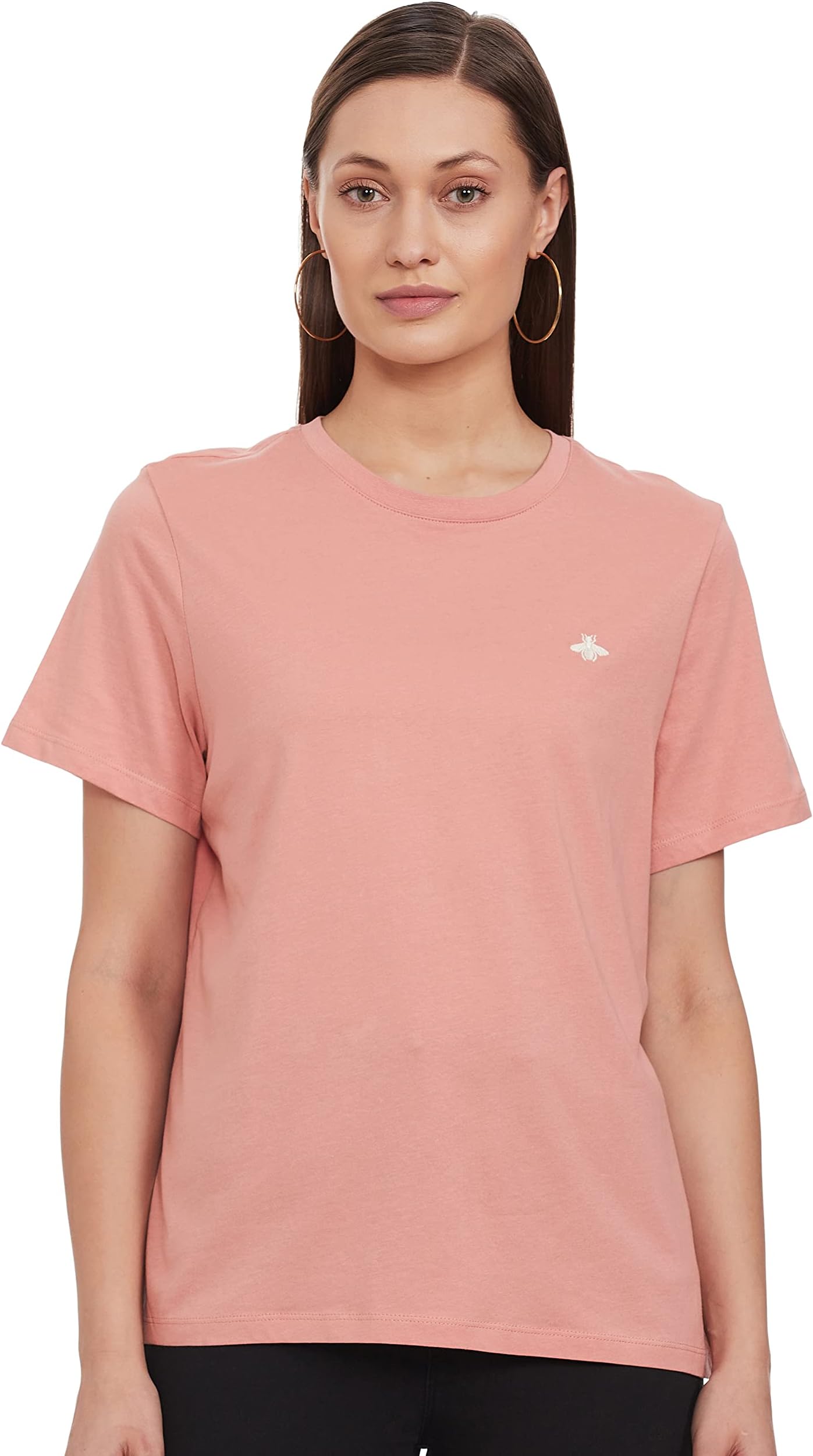 ModeBy Red Tape Women Coral Haze Round Neck T-Shirt