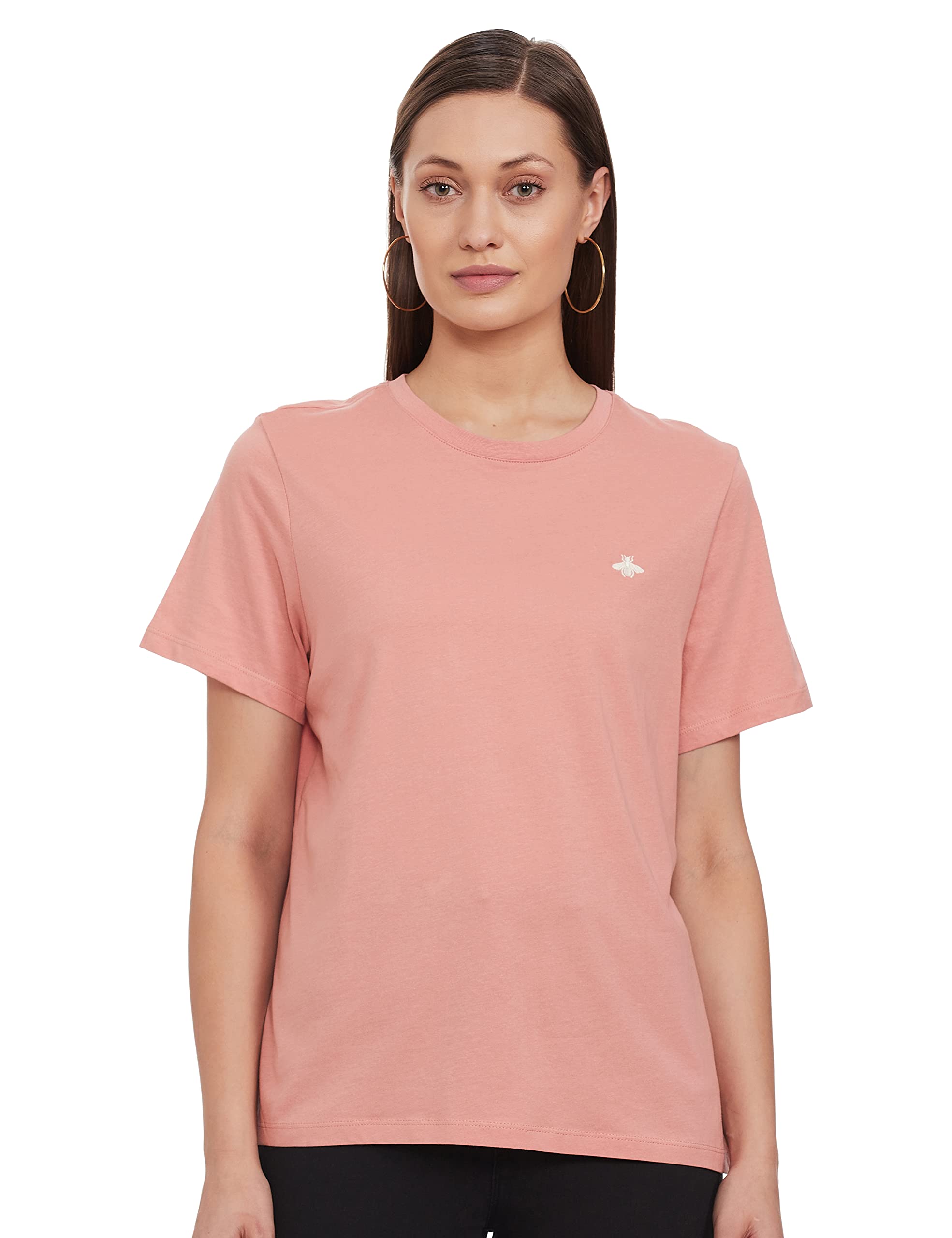 ModeBy Red Tape Women Coral Haze Round Neck T-Shirt