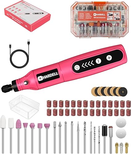 HARDELL Mini herramienta rotativa inalámbrica y 230 accesorios de herramientas rotativas