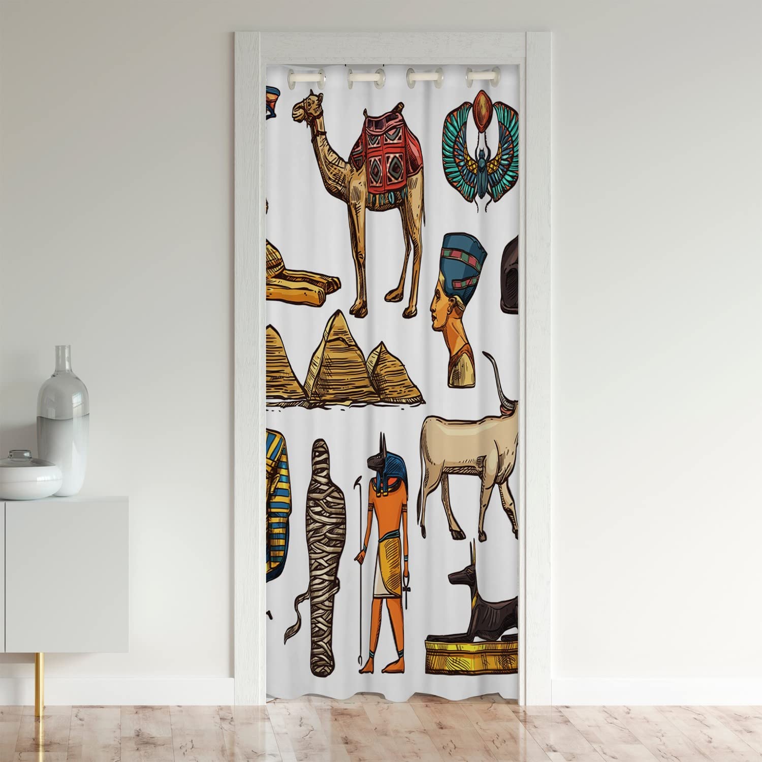 Geometrische strepen deurgordijn voor deuropening privacy 86 x 203 cm moderne abstracte kunstwerk kast deur cover gordijn voor slaapkamer woonkamer roze zwart wit streep lijn decoratieve gooi raam
