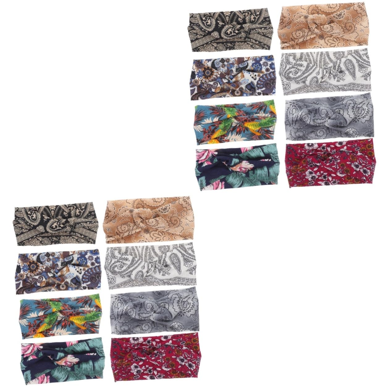 Didiseaon 16 Pz fascia da yoga Fascia assorbente per sudore Cerchietto yoga antiscivolo Cerchietto fitness antiscivolo antisudore Fasce per portatili per tessuto