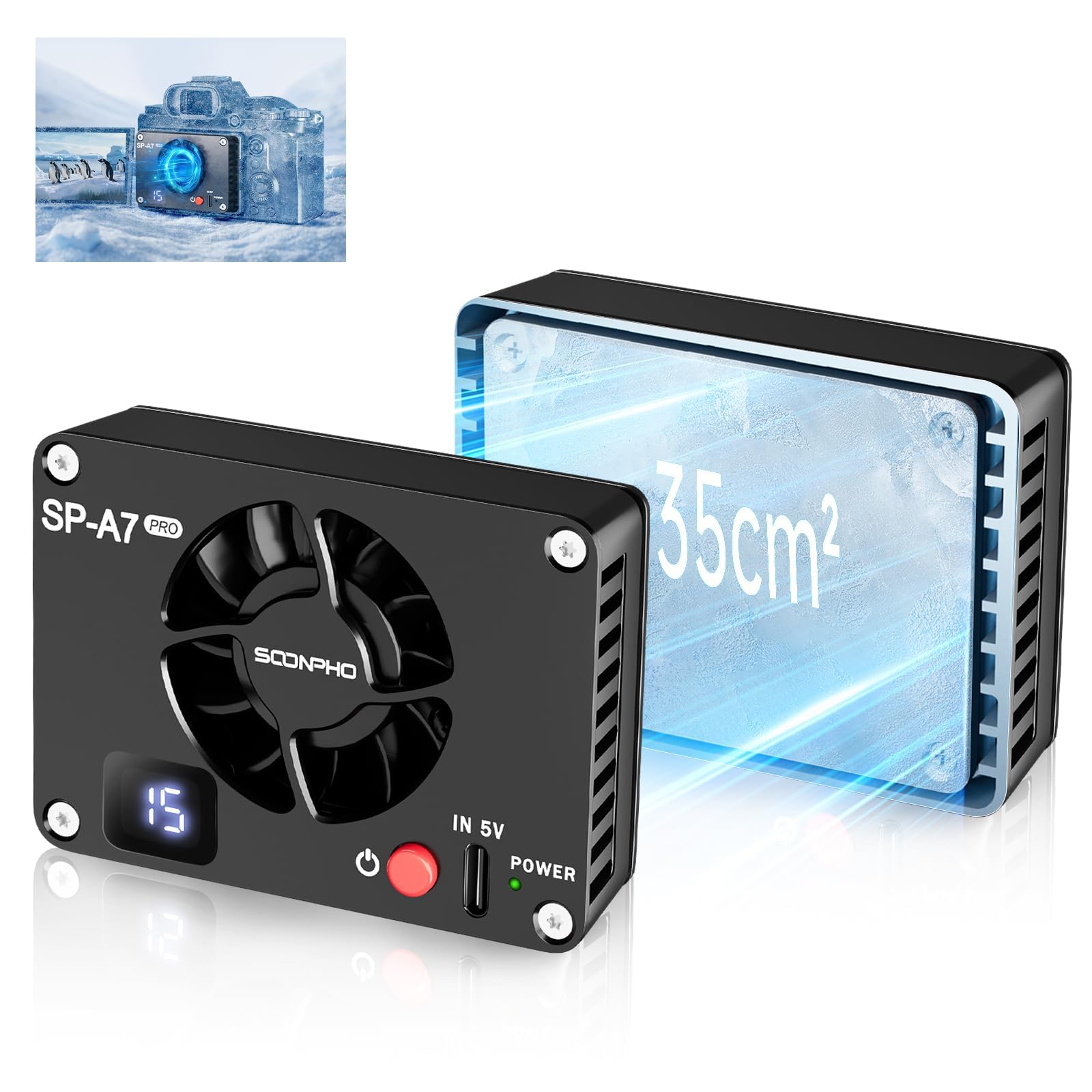 Amazon | SOONPHO カメラ用冷却ファン 扇風機 冷却クーラー ペルチェ