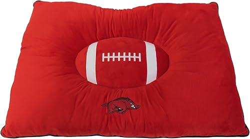Miniatura 34 de Pets First NCAA PET Bed- Cama de almohada de felpa suave y acogedora de Wisconsin Badgers. Cama deportiva para perros. Cama de colchón universitario
