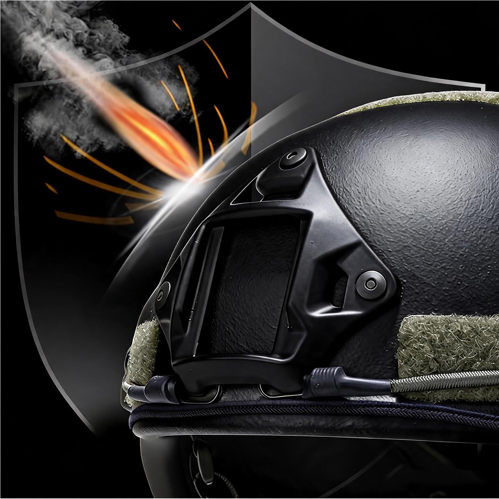 Set de Casco Ajustable Mejorado con Auriculares y Gafas Protectoras | Casco Táctico de Airsoft para Cosplay Y Equipamiento de Simulación Militar