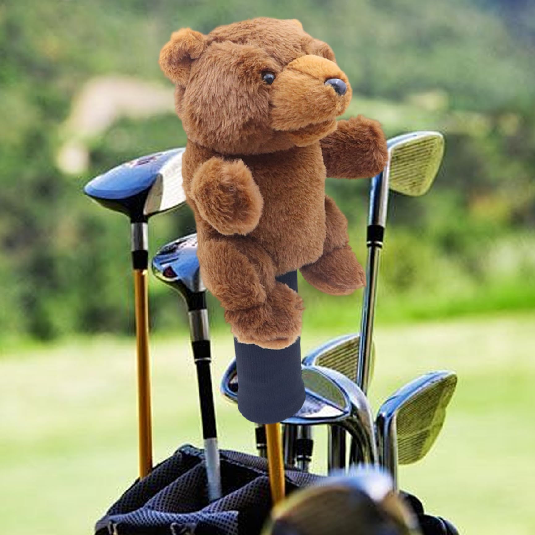 Niedliche Bären-Form-Golfclub-Kopf Cover, Plüschgröße Fahrer Headcover Schutzschützer für dekorative Golfgeschenke
