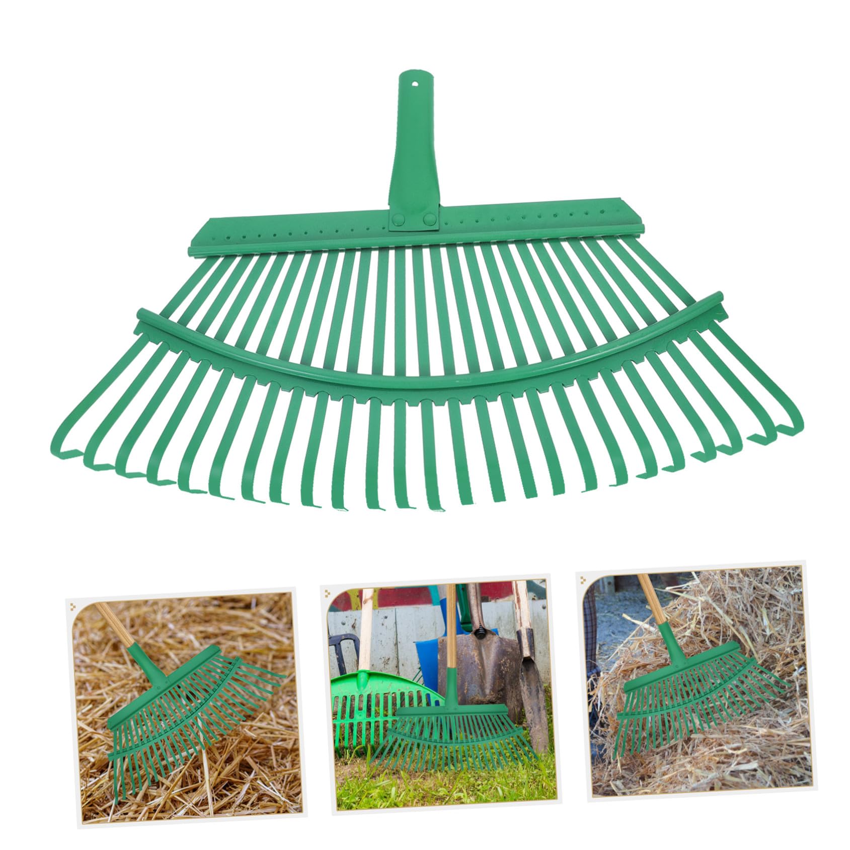 LIFKOME Leichter Stahl handrechen Robuster Gartenrechen Ersatzkopf für Rasen Laub Entfernen Vielseitiger Gartenbodenrechen Praktisch und Langlebig für Gartenarbeit