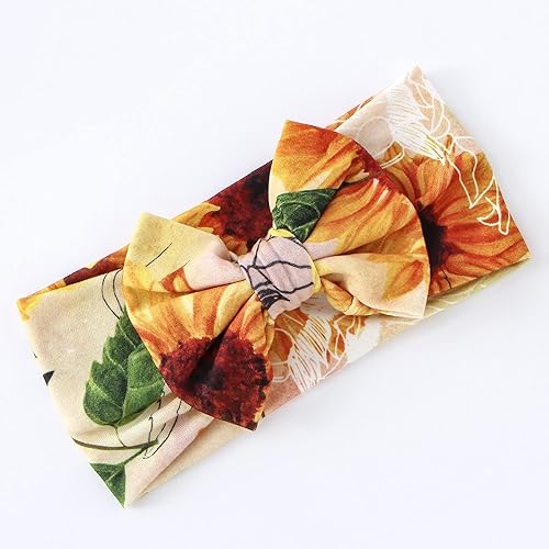 Miniatura 10 de Galabloomer Conjunto de diadema para recién nacido, con estampado de flores, manta para envolver al bebé (flor marfil)