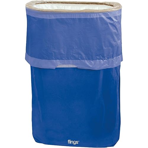 Amscan Blue Flings Plastic Bin - 22" x 15" (Pack