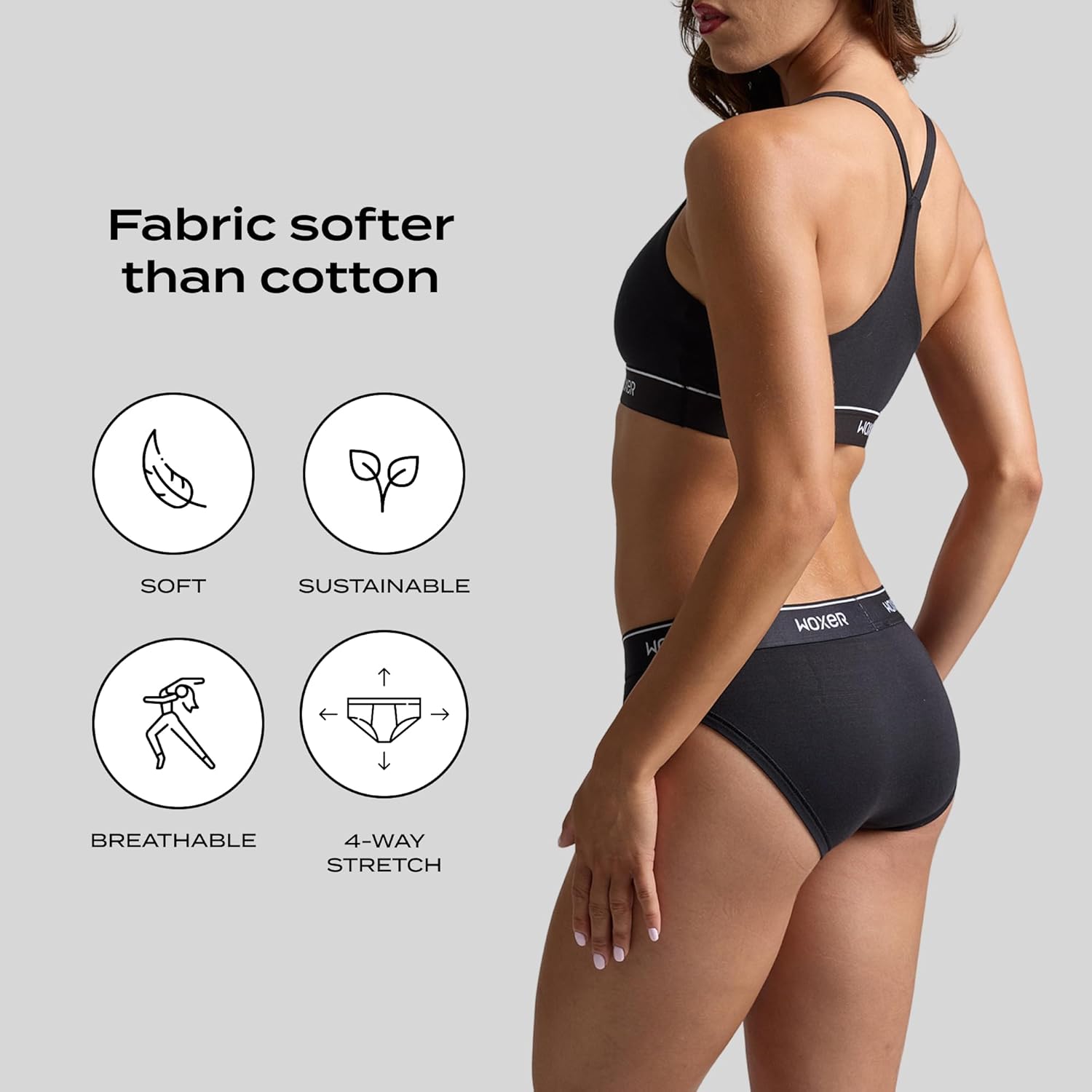 Woxer Women’s Seamless Bikini Underwear – Soft Modal, Chafe-Free, Moisture-Wicking Bikini Style Panties –Tag-Free Design - Image 4