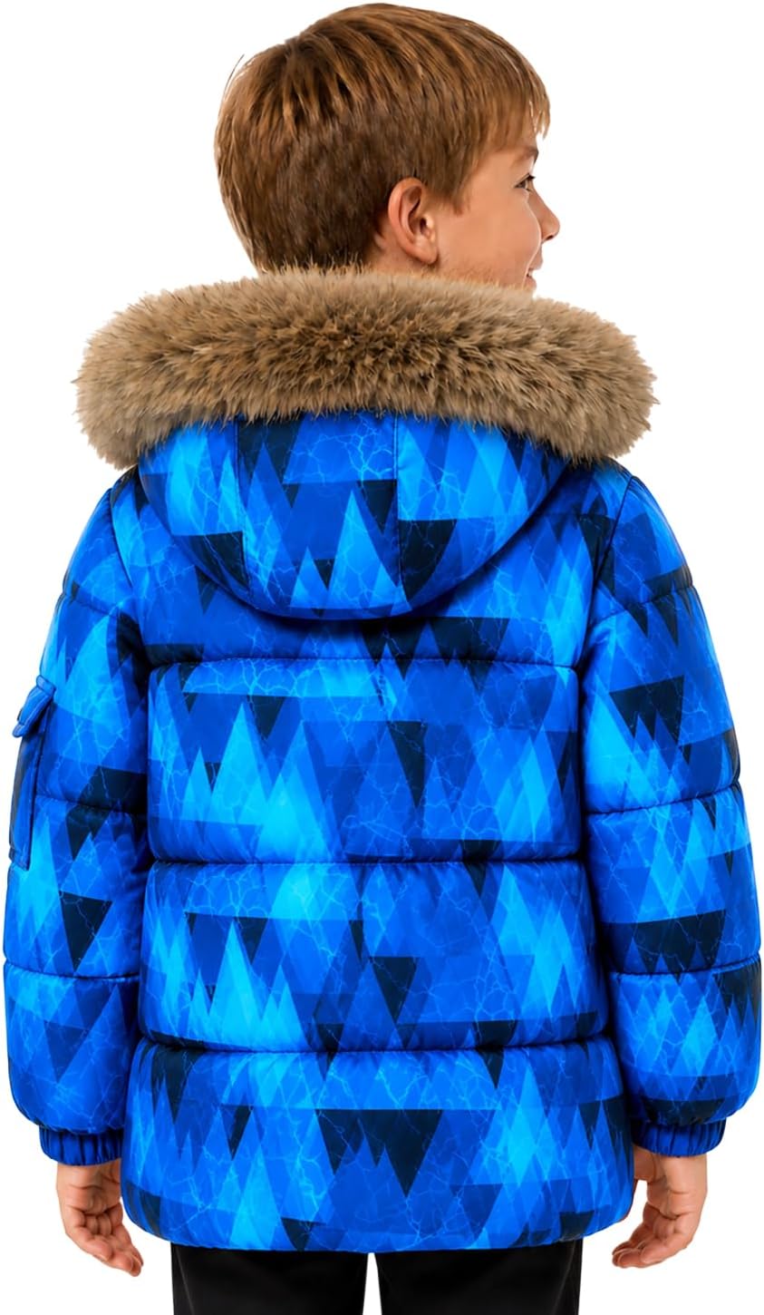 JiAmy Boys & Girls Windproof Winter Coat Water-Resistant Snowsuit (Ages 1-12)