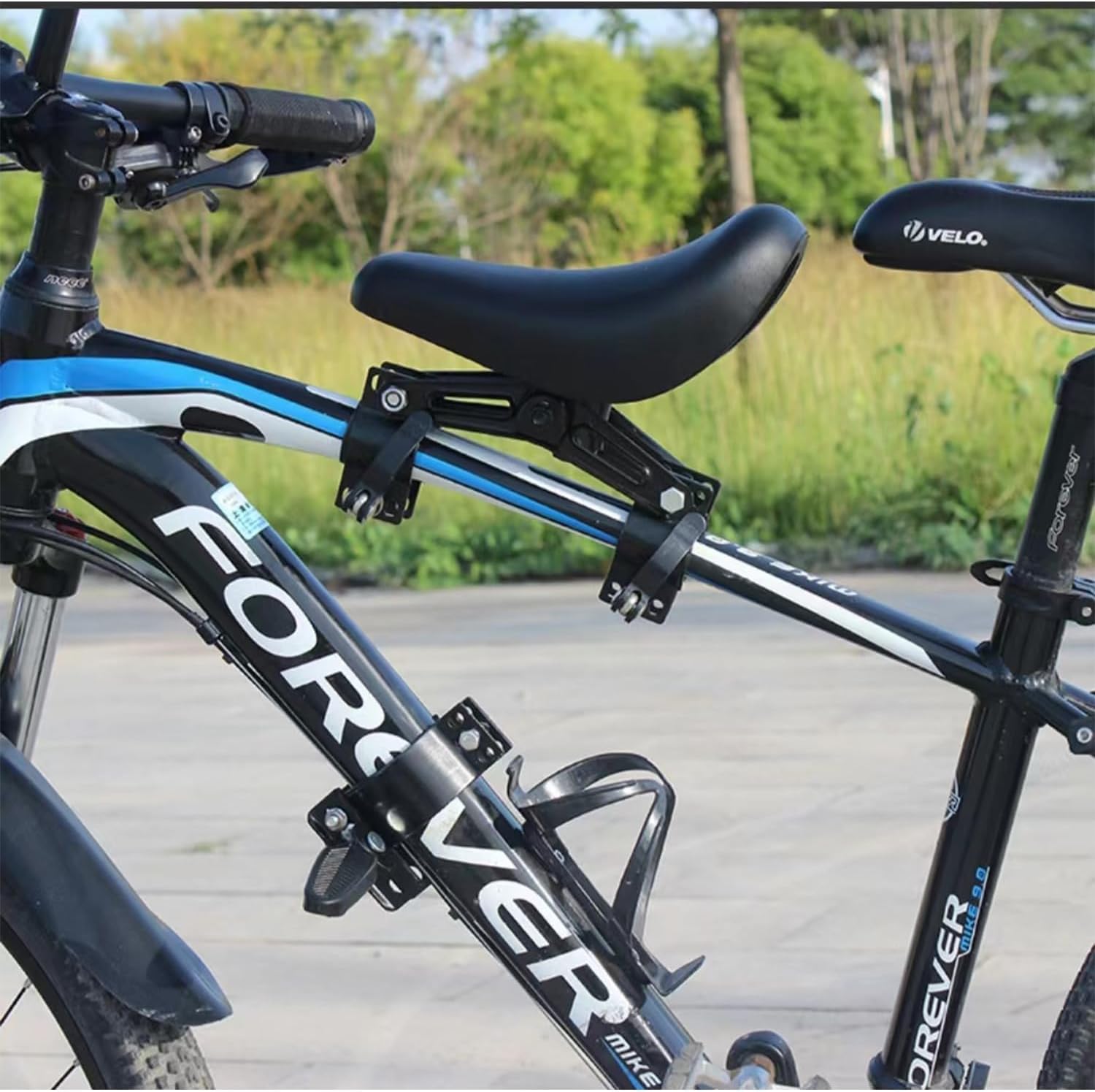 Front Mounted Bicycle Seats for Children Kids Handlebars Foot Pedals Set Mountain Bike Child Seat Kids Bike Seat Suitable for MTB and City Bicycles