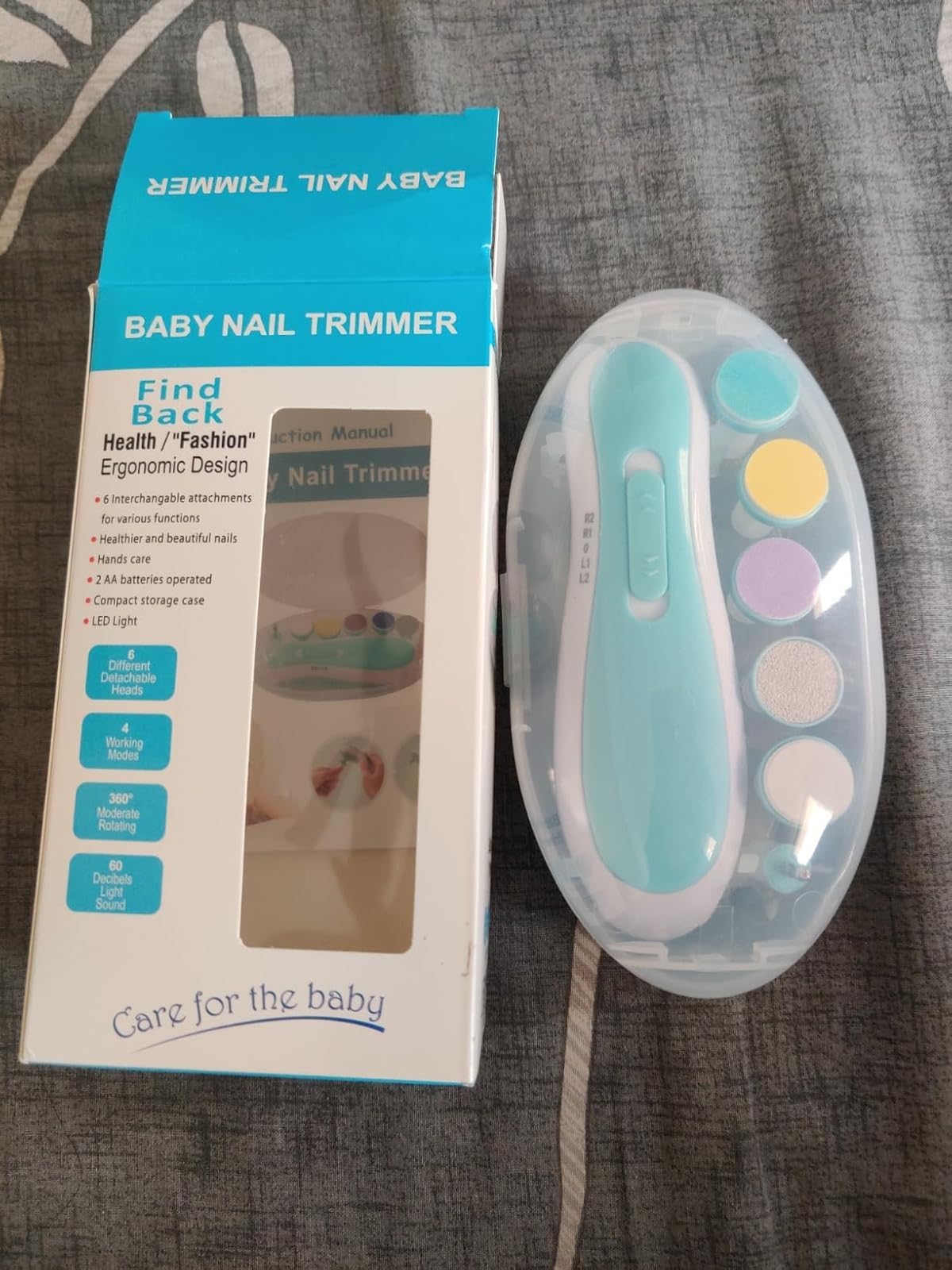 LATEHIMAK Baby Nail Trimmer New Born With Lights | Electric Baby Nail Cutter 0-6 Months With Multiple Filer Heads Adjustment | New Born Baby Products, Pack of 1 - Image 9 thumbnail