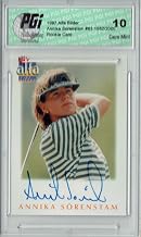 Annika Sorenstam 1997 Alfacard #63 Alfa Sweden Auto 1582/2000 Rookie Card PGI 10 - Autographed Golf Cards