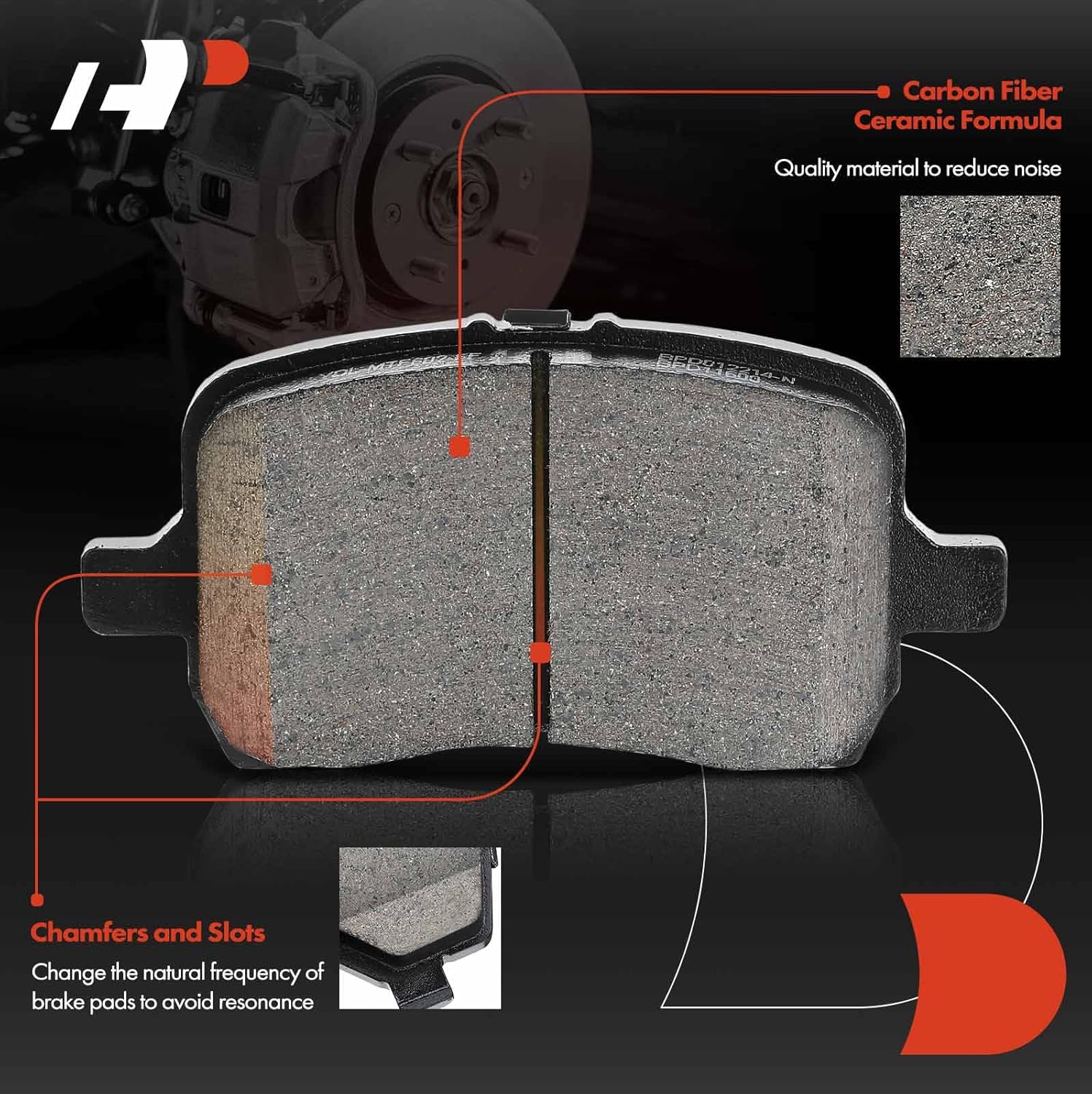 A-Premium 10.86 inch (276mm) Front Vented Disc Brake Rotors + Ceramic Pads Kit Compatible with Select Chevrolet Models - HHR 2006-2011, 6-PC Set