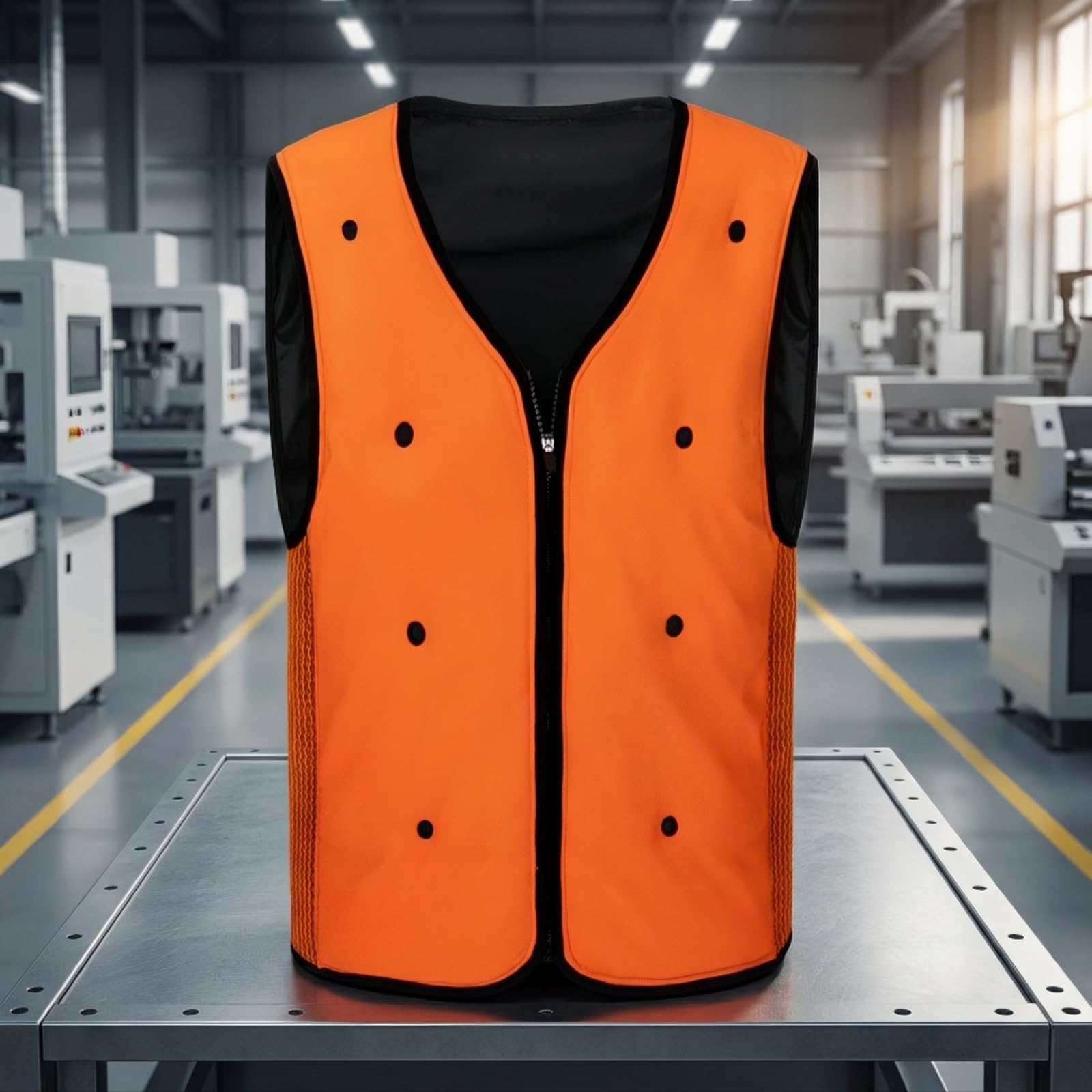 hlweste Arbeitsweste Weste Funktionsweste Meshweste Robuste Verarbeitung mit Reißverschluss Und Pflegeleichter Oberfläche aus Polyester TPU für