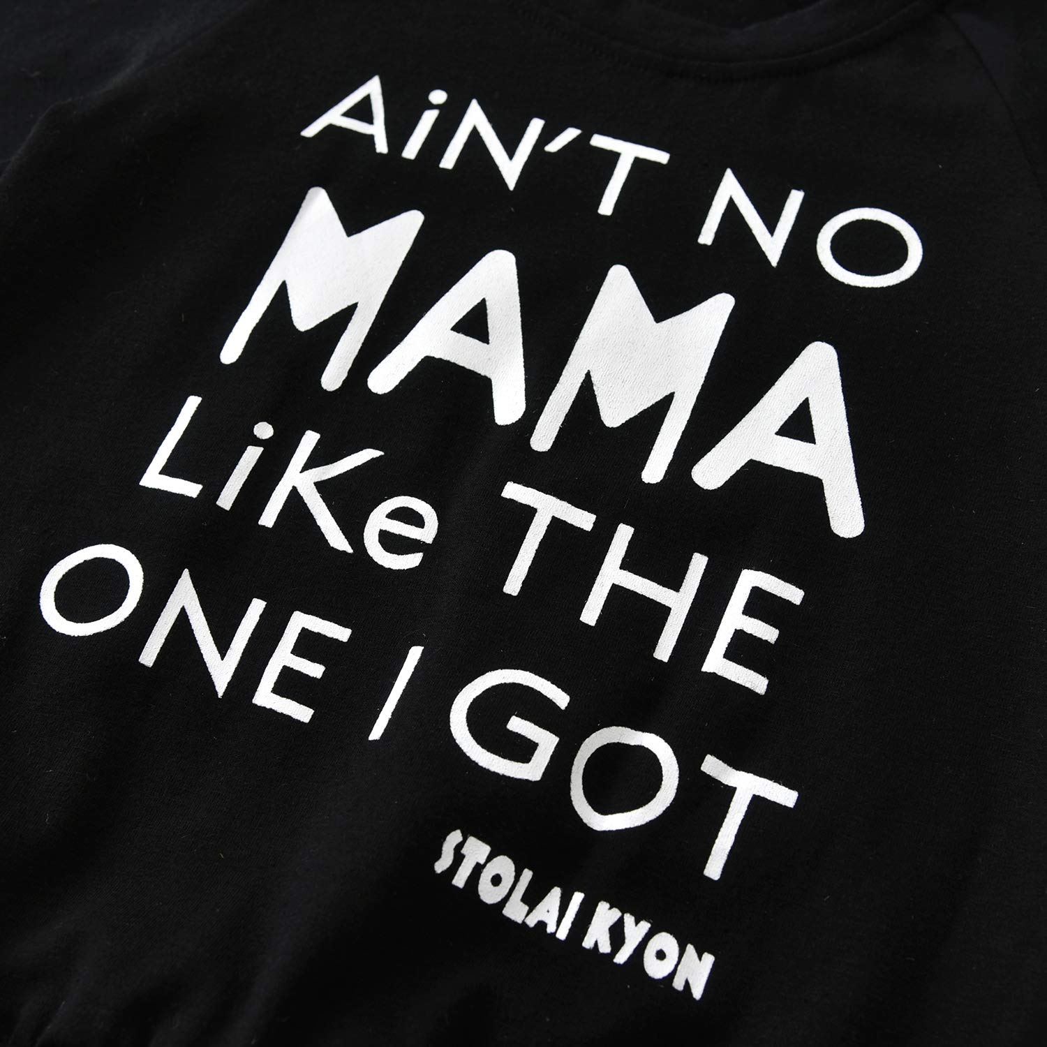 Conjunto de ropa para bebé niño pequeño con letras impresas, parte superior y pantalón