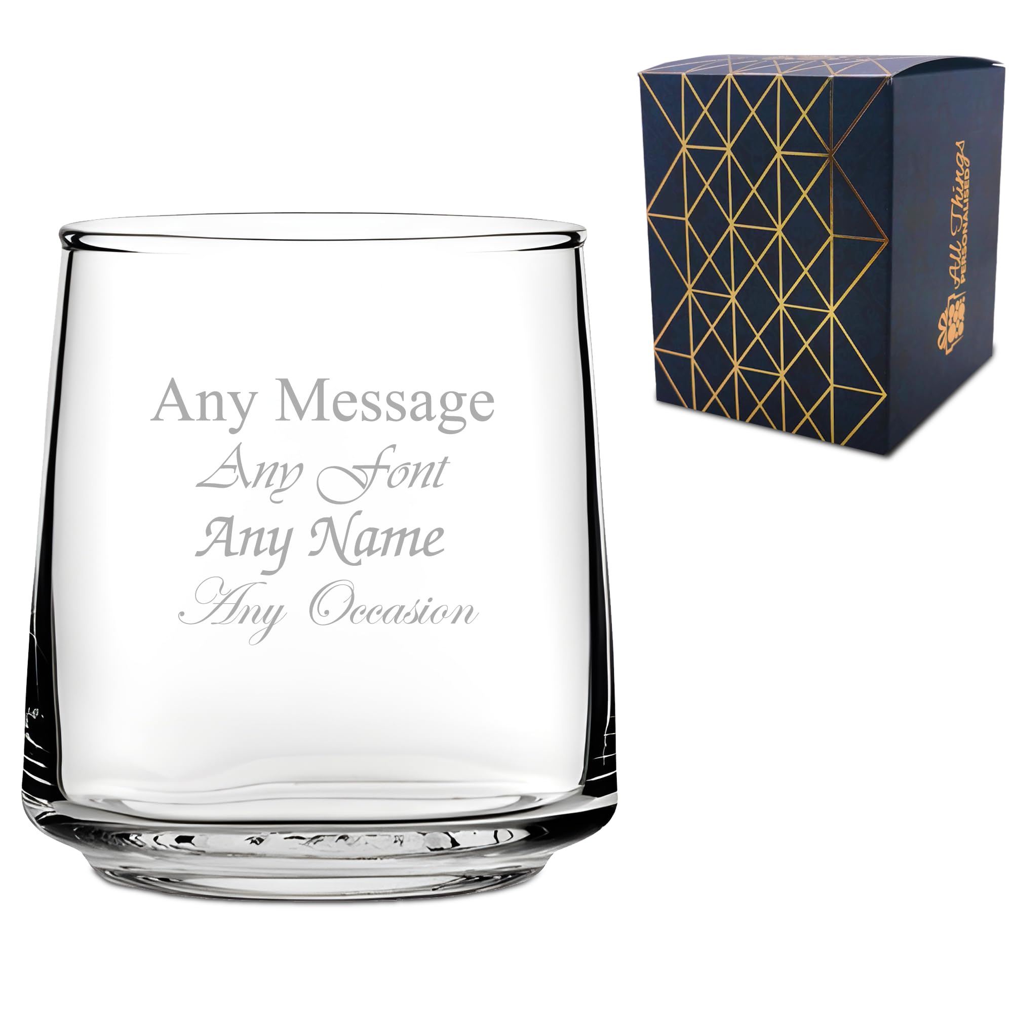 Gravure au laser sur gobelet Tokyo moderne personnalisé de 270 ml en coffret cadeau prestige