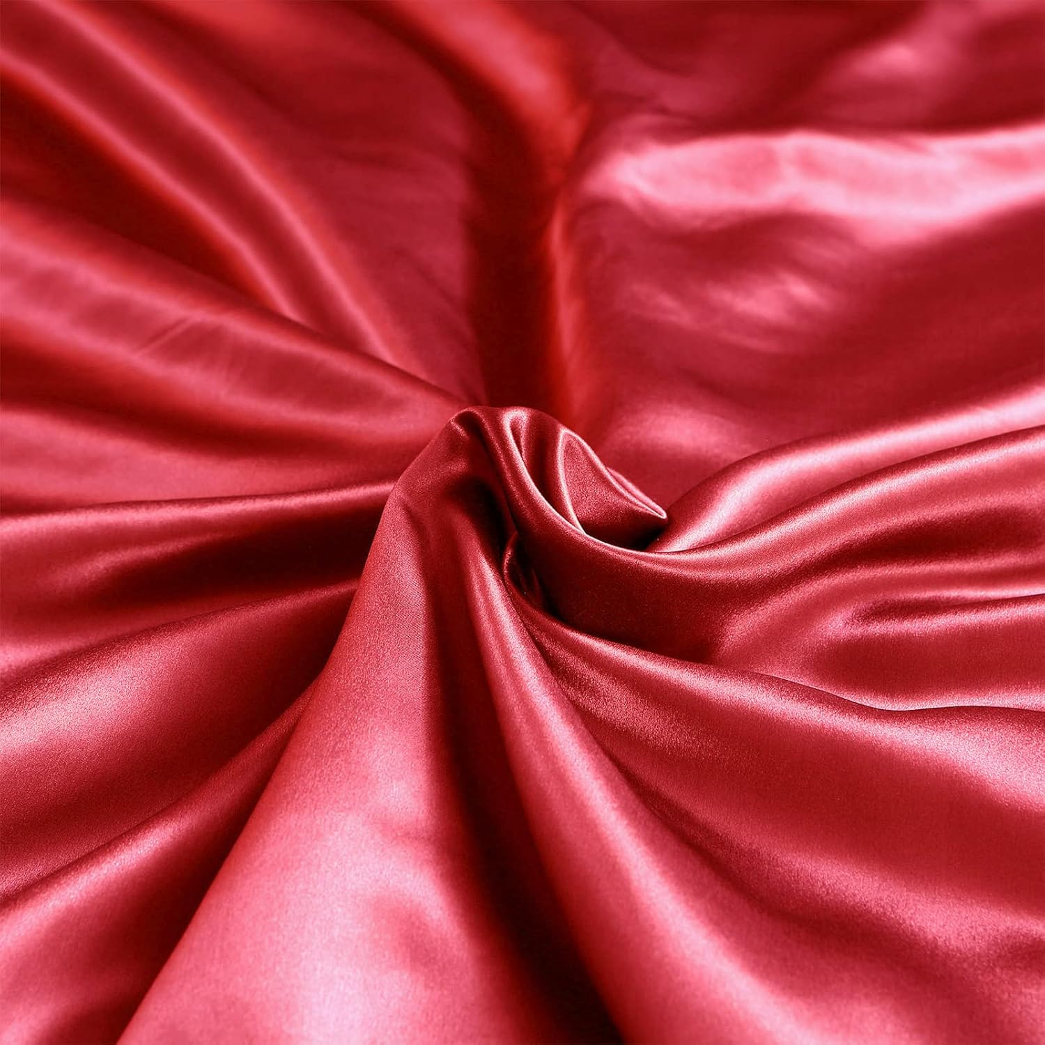 THXSILK 100% Natural Mulberry Silk Pillowcase for Hair and Skin Luxury 6A Grade 1 Pack Mulberry Silk Pillow Cases with Hidden Zipper Closure, Body Size, Red