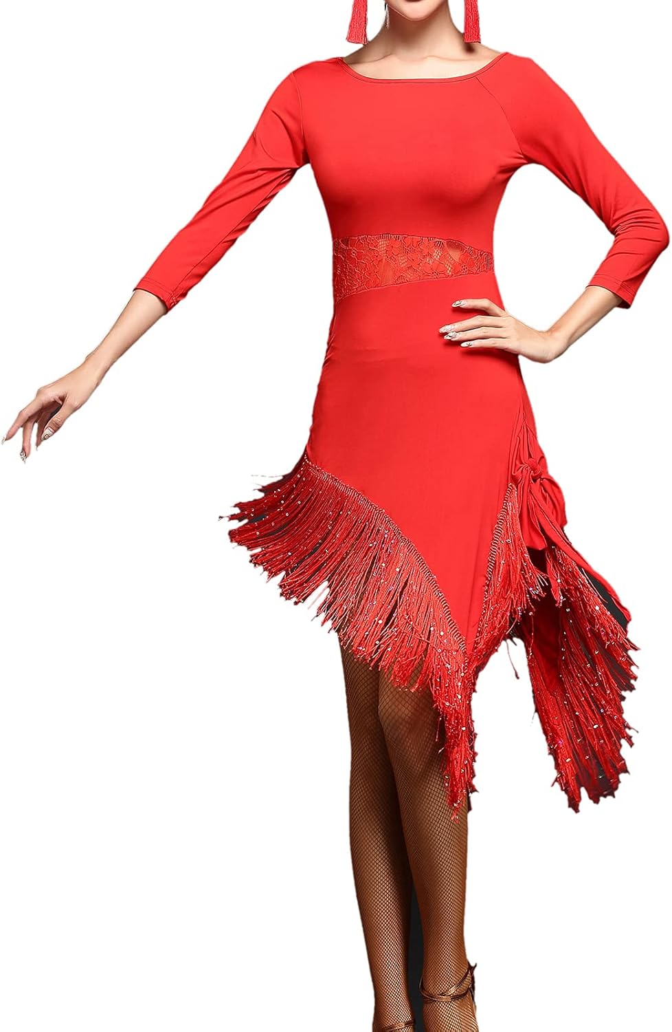 Whitewed Salsa Latin?Dance Practice Competition Performance Club Apparel Clothes : Clothing, Shoes & Jewelry